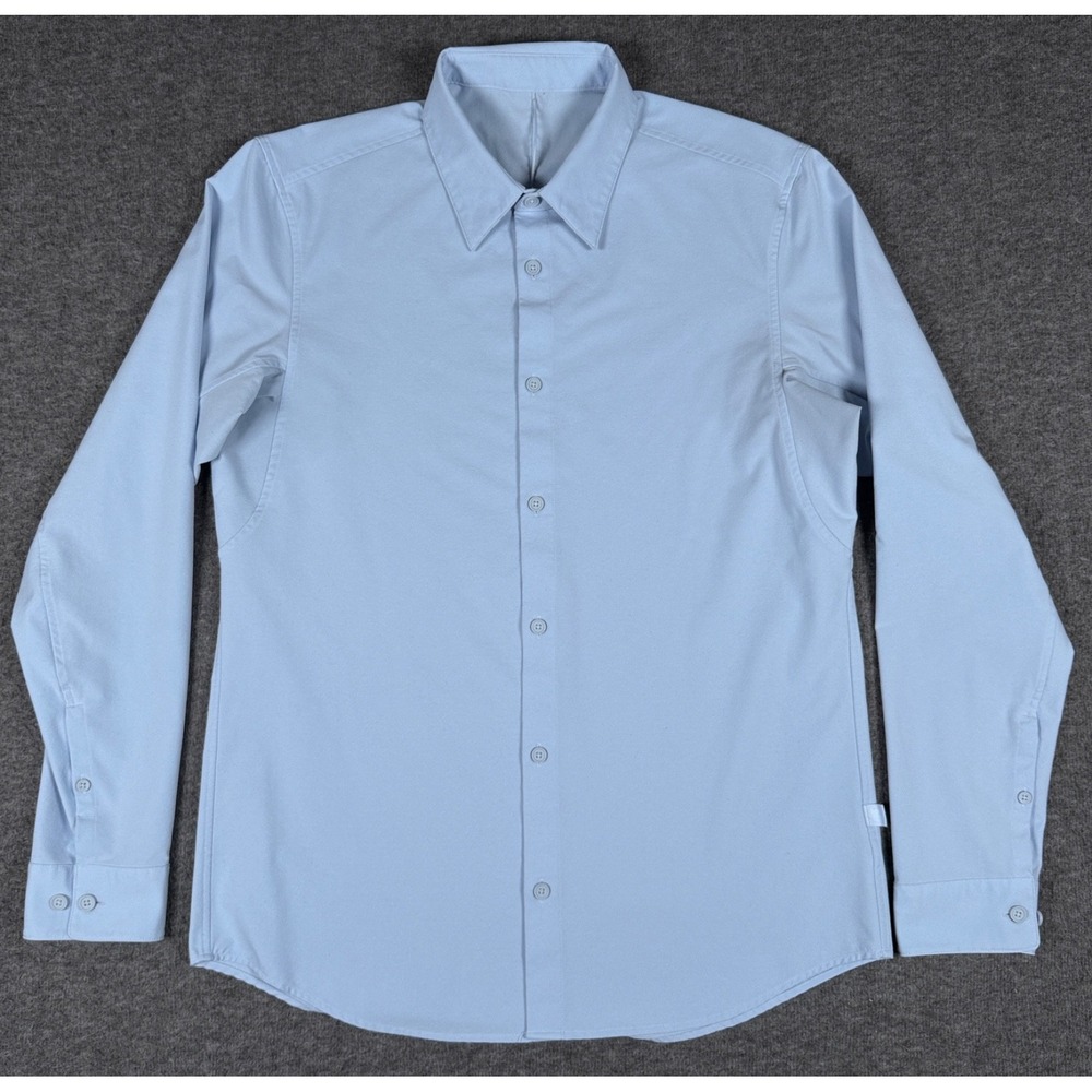 Lululemon Shirt Mens Large Blue Venture Long Sleeve Button Up Performance